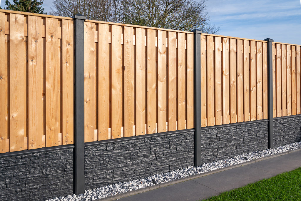 Tuinscherm Casablanca, Red Class Wood geïmpregneerd ME vuren, RVS-geschroefd, 21-planks (19+2) 180 x 150 cm