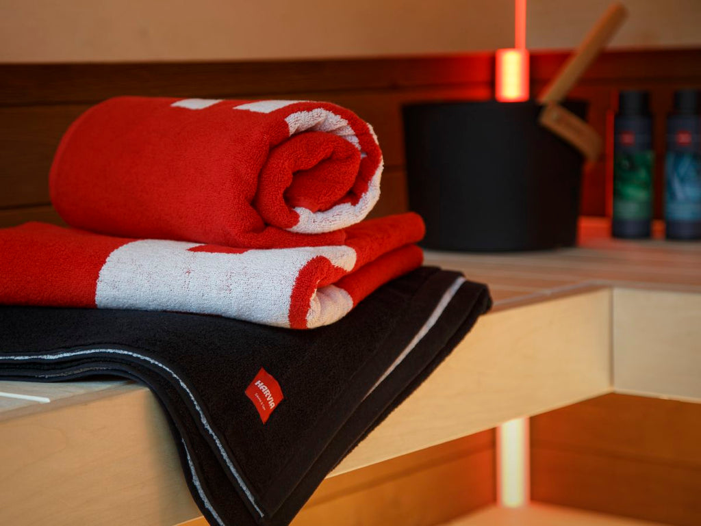 Harvia handdoek 70,0 x 140 cm rood