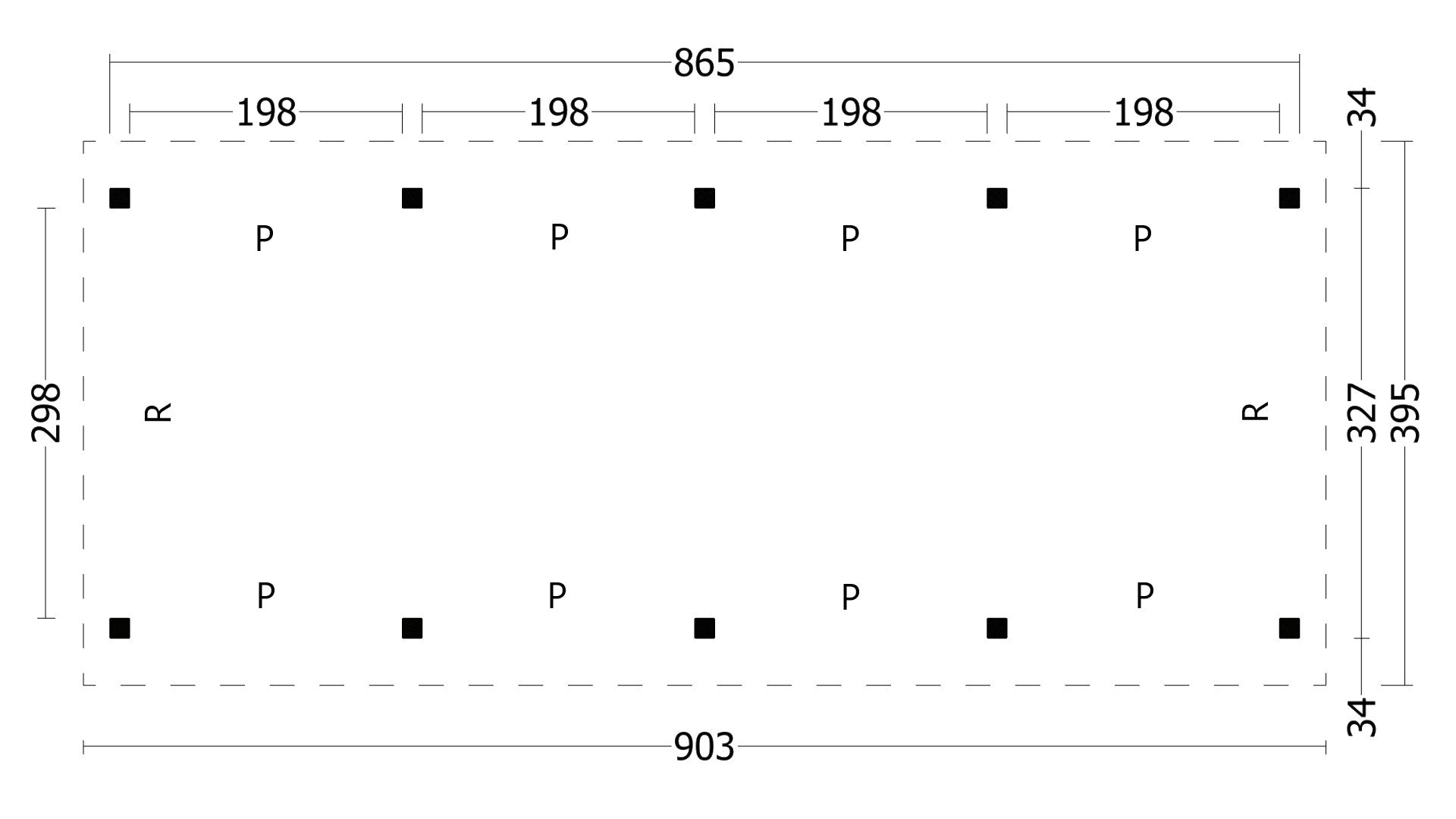 Hamar L Type 9 Douglas Gedroogd Potdekselplank blank