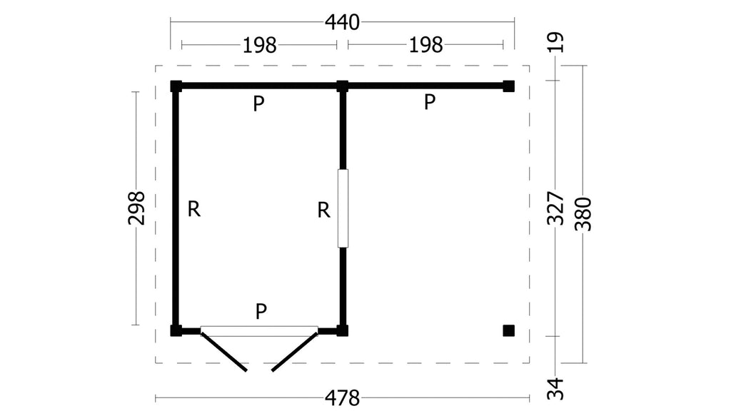 Oslo L type 4 douglas gedroogd potdekselplank blank