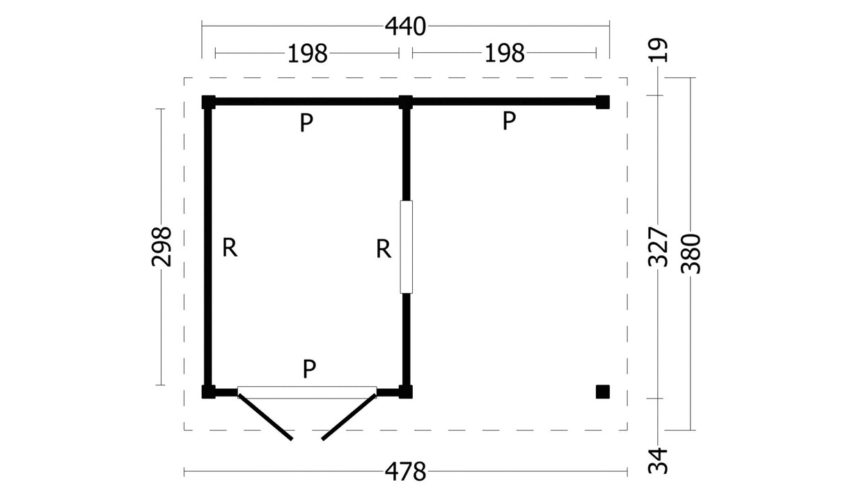 Oslo L type 4 douglas gedroogd potdekselplank blank