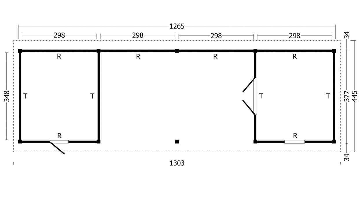 Hamar XL Type 12 Douglas Gedroogd Potdekselplank blank