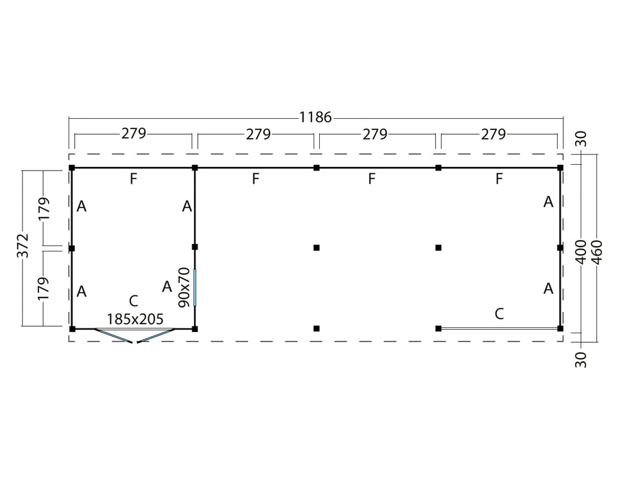 Kapschuur Billund XL Samenstelling 11 Red Class Wood zwart gespoten