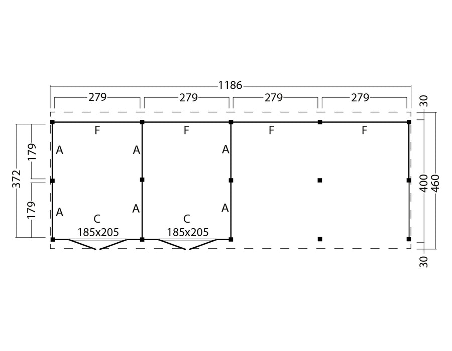 Kapschuur Billund XL Samenstelling 12 Red Class Wood zwart gespoten