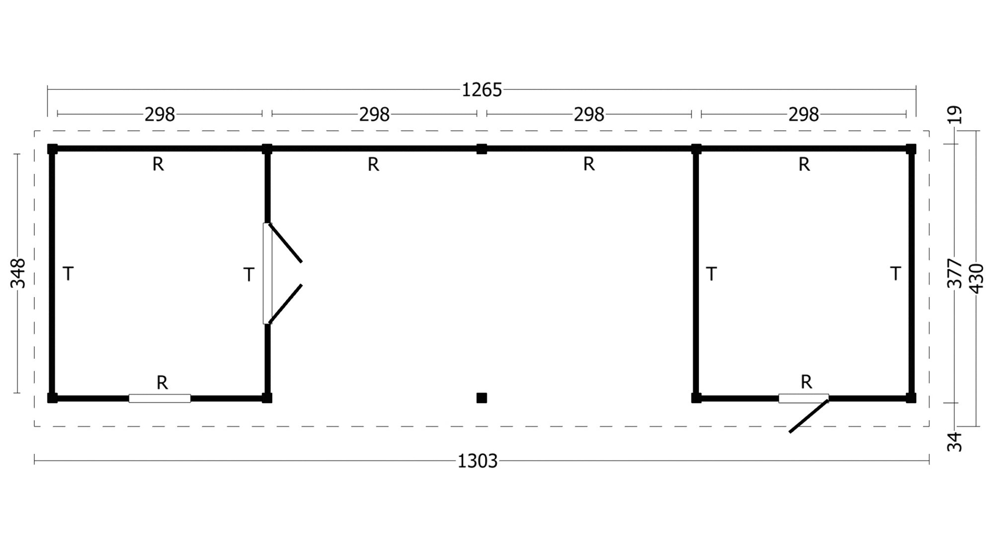 Oslo XL, type 12 douglas gedroogd potdekselplank blank
