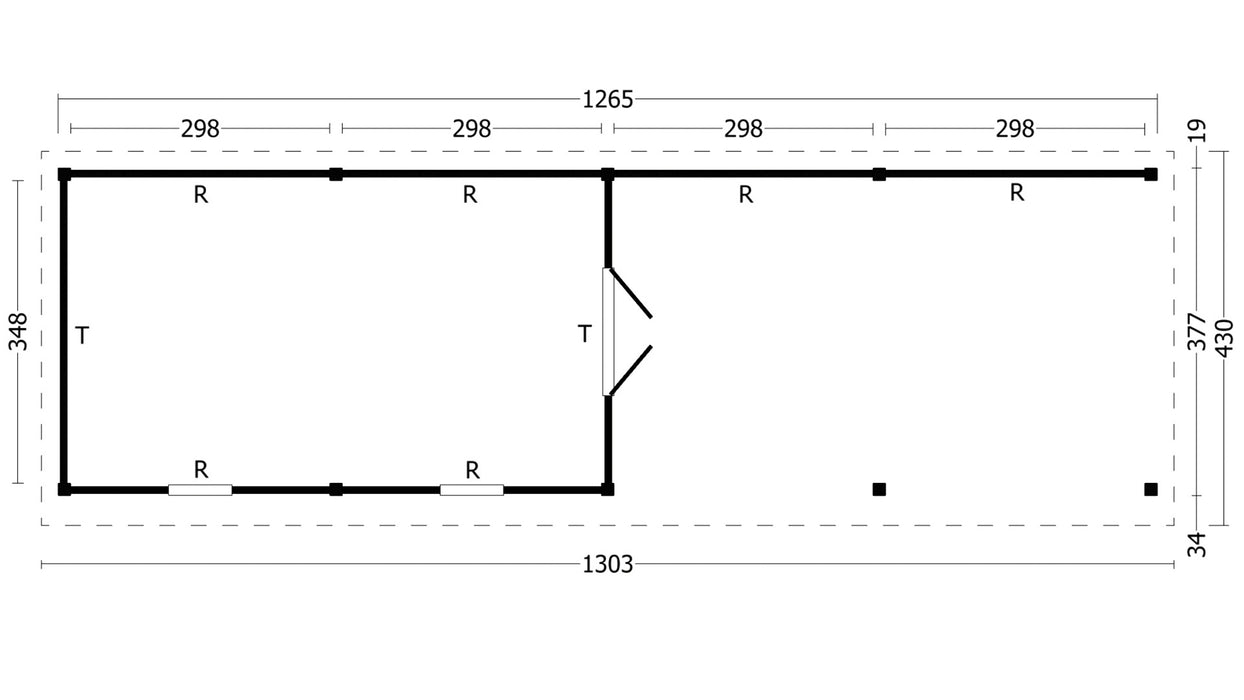 Oslo XL type 11 douglas gedroogd potdekselplank blank