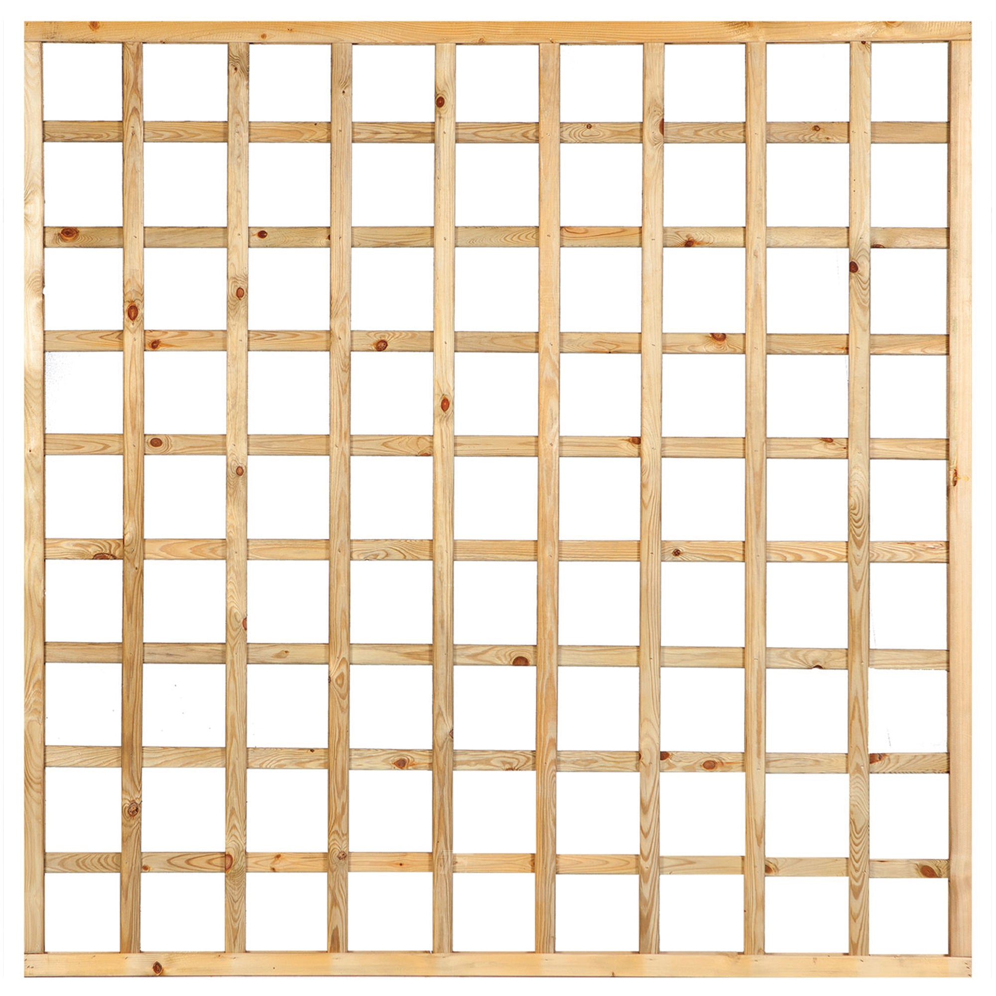 Trellis recht, lamel 1,3 x 2,5 cm grenen groen geïmpregneerd H180 x B180 cm