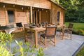 Tuintafel teak 250 x 100 cm solide modern