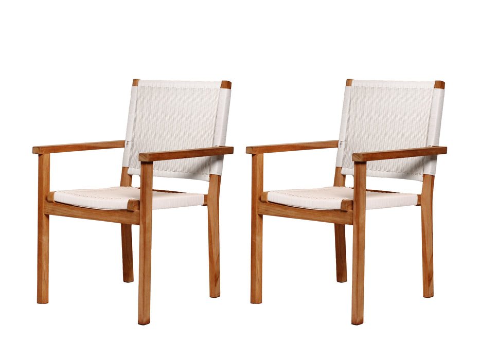 Teak tuinstoel Riau (set van 2 stoelen)