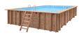 Luxe houten zwembad Playa Forti 834 x 492 x 138 cm