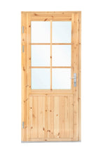 Deur enkel met raam XXL linksdraaiend, vuren 106,5 x 215 cm