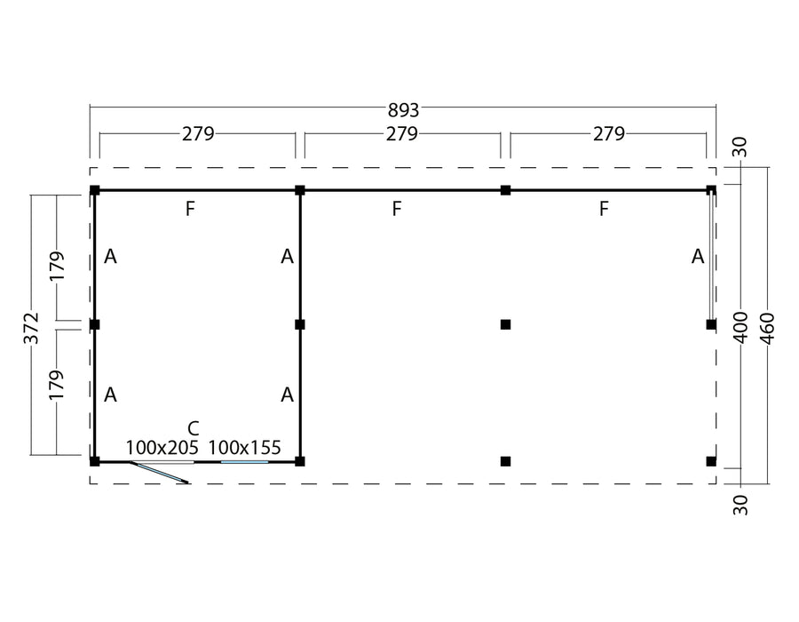 Kapschuur Billund XL Samenstelling 8 Red Class Wood zwart gespoten