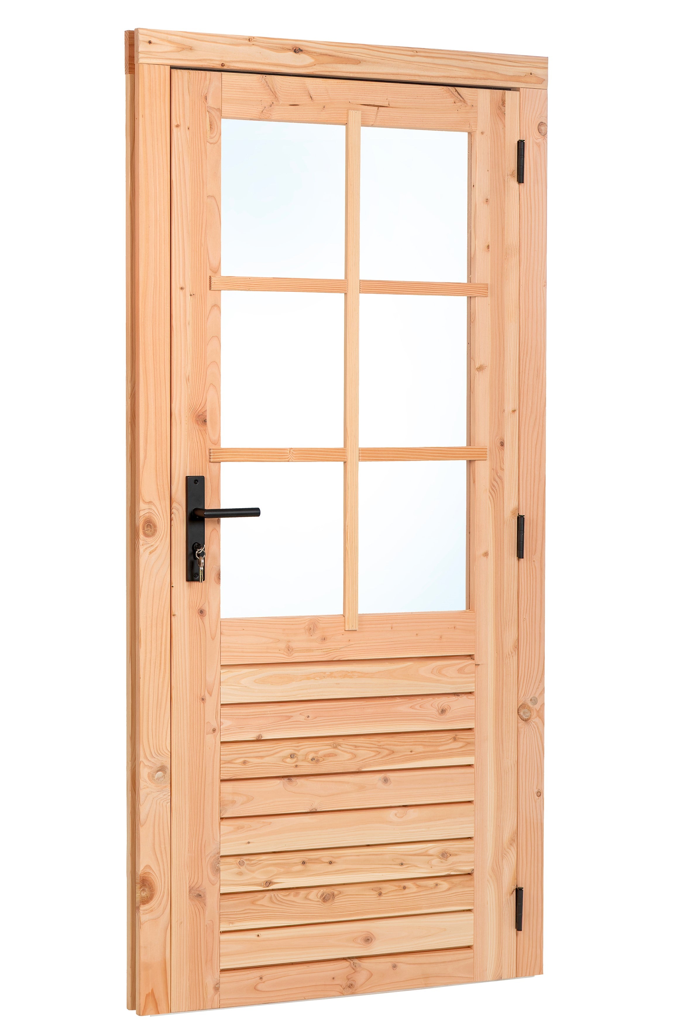 Douglas enkele glas deur 6-ruits B1000xH2050mm buitenmaat, rechtsdraaiend