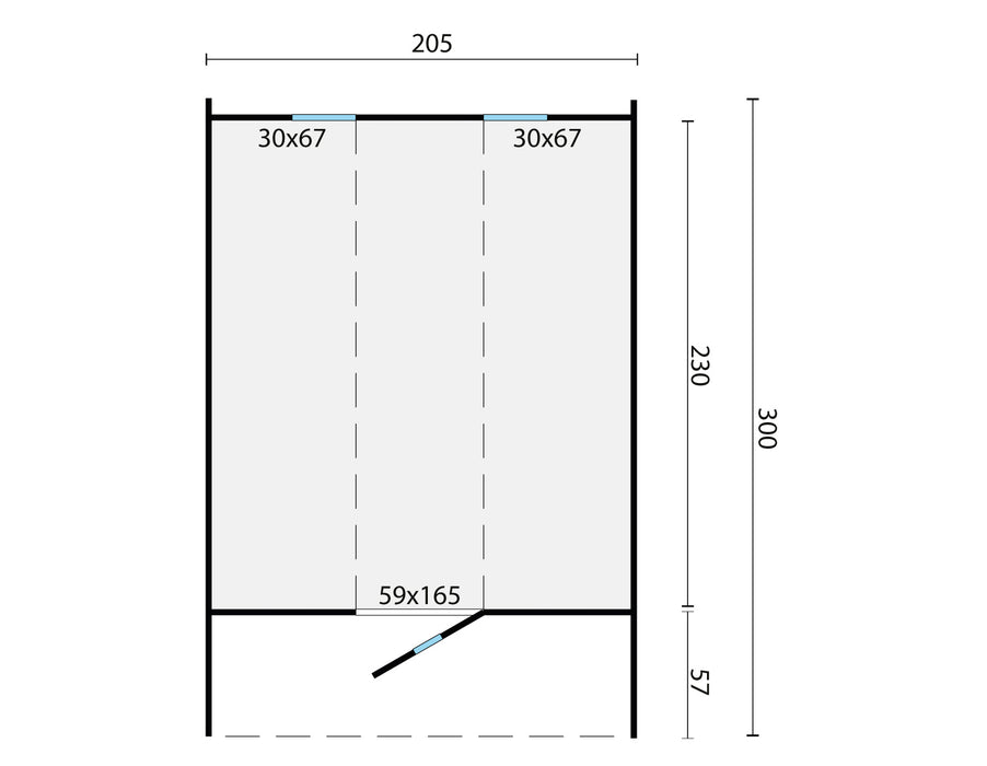 Saunabarrel | Ø205 x 300 cm | 40 mm | onbehandeld vuren