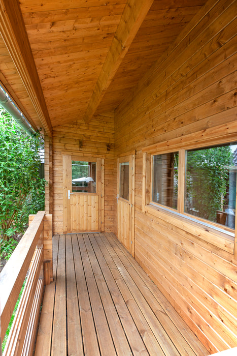 Blokhut - Tuinhuis Edelweiss | 70 mm | vuren Red Class Wood geïmpregneerd