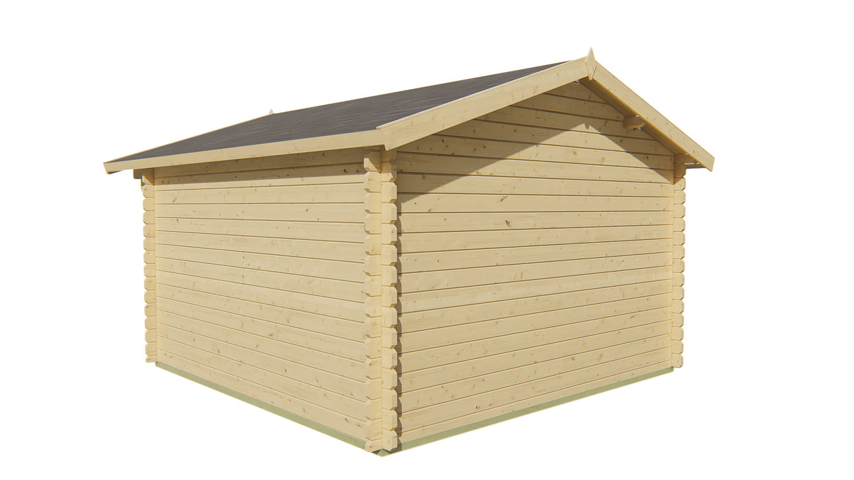 Blokhut - Tuinhuis Ulrik | 44 mm | vuren honinggeel geïmpregneerd