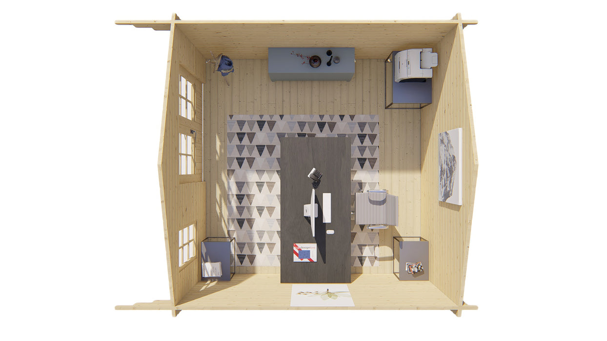 Blokhut - Tuinhuis Ulrik | 44 mm | vuren Red Class Wood geïmpregneerd