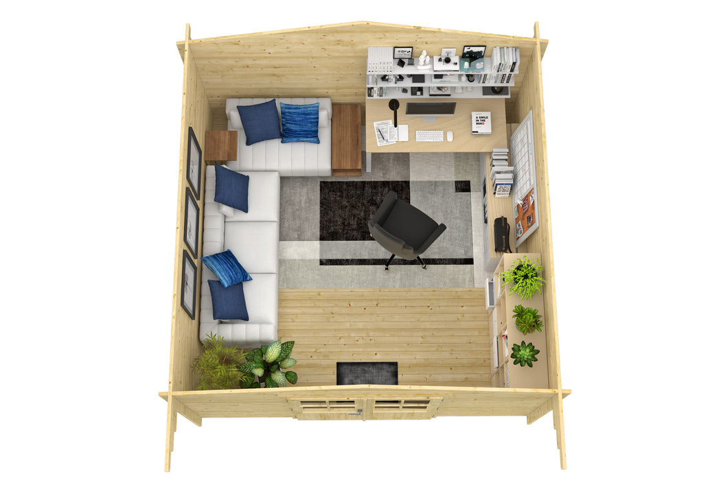 Blokhut - Tuinhuis Torrent | 34 mm | vuren Red Class Wood geïmpregneerd
