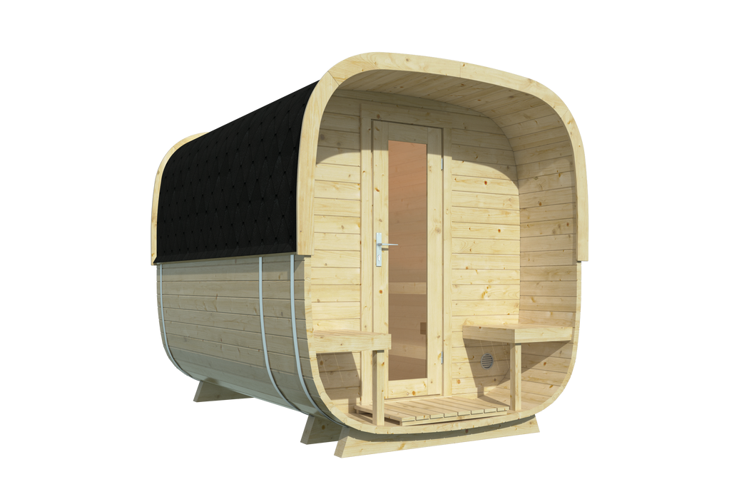 Sauna cube Rovaniemi 280 cm | 38 mm | onbehandeld