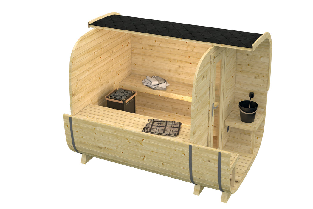 Sauna cube Rovaniemi 280 cm | 38 mm | onbehandeld