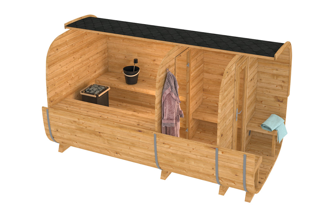 Sauna cube Rovaniemi 390 cm | 42 mm | Thermowood