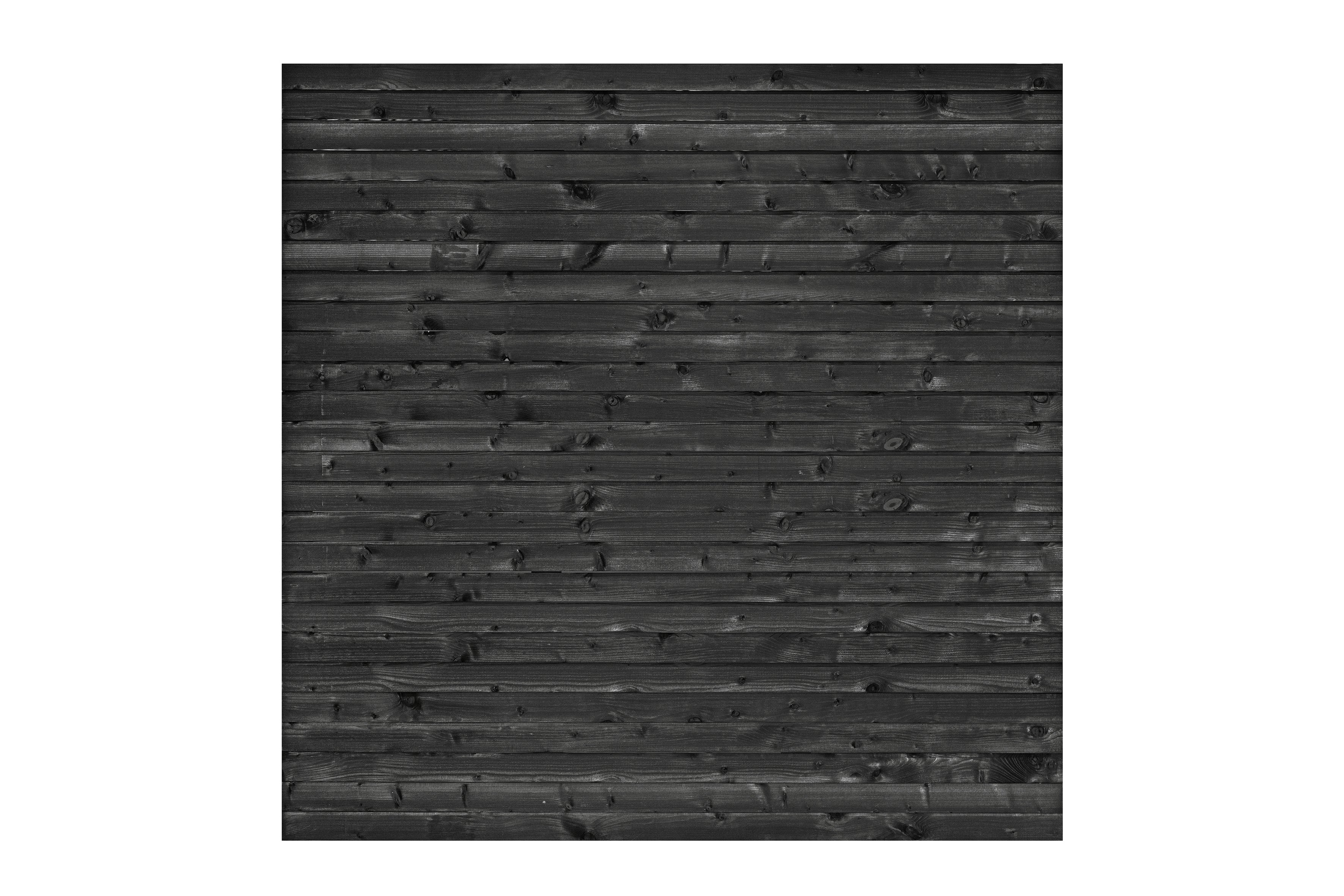 Rhombusscherm Mannheim, zwart gespoten vuren, RVS-geschroefd, enkelzijdig bekleed, 30-planks 180 x 180 cm
