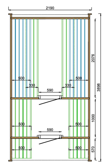 Sauna cube Rovaniemi 390 cm | 42 mm | Thermowood