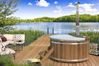 Hottub met interne RVS kachel Ø180 cm Thermowood
