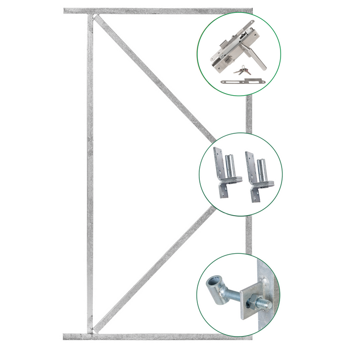 Ijzeren deurframeset compleet 155x110cm