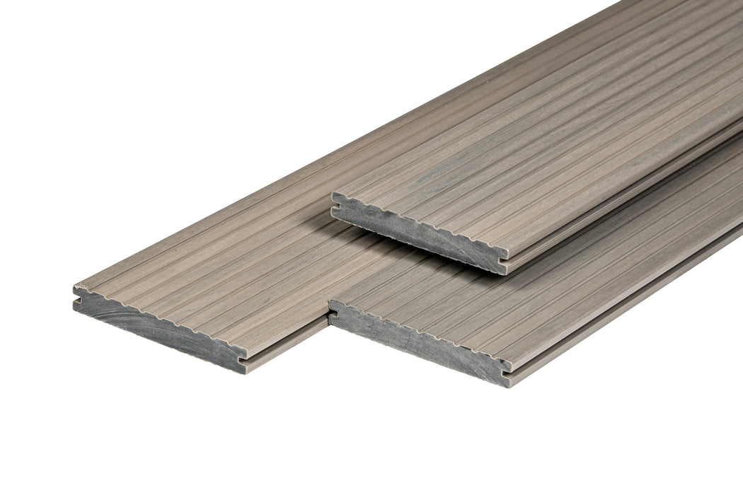 WPC massief vlonderdeel Supreme, Co-Extrusion, Smoke Grey 2,0 x 14,0 x 400 cm