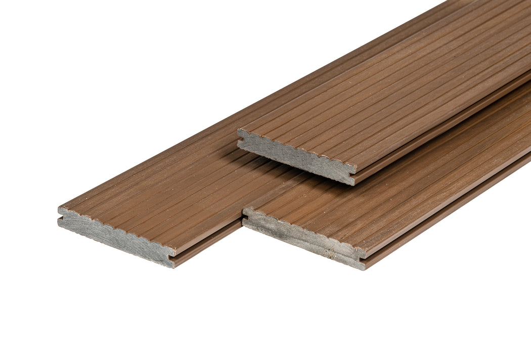 WPC massief vlonderdeel Supreme, Co-Extrusion, Teak 2,0 x 14,0 x 400 cm