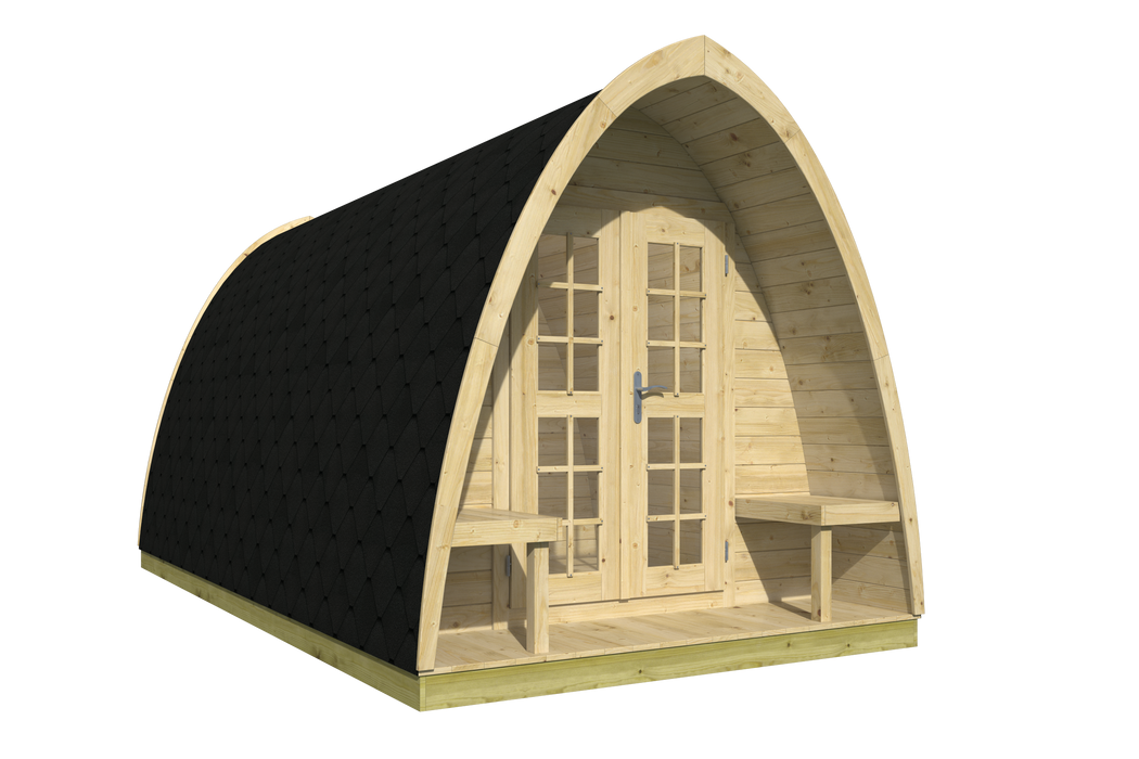 Camping POD 400 | 28 mm | vuren onbehandeld