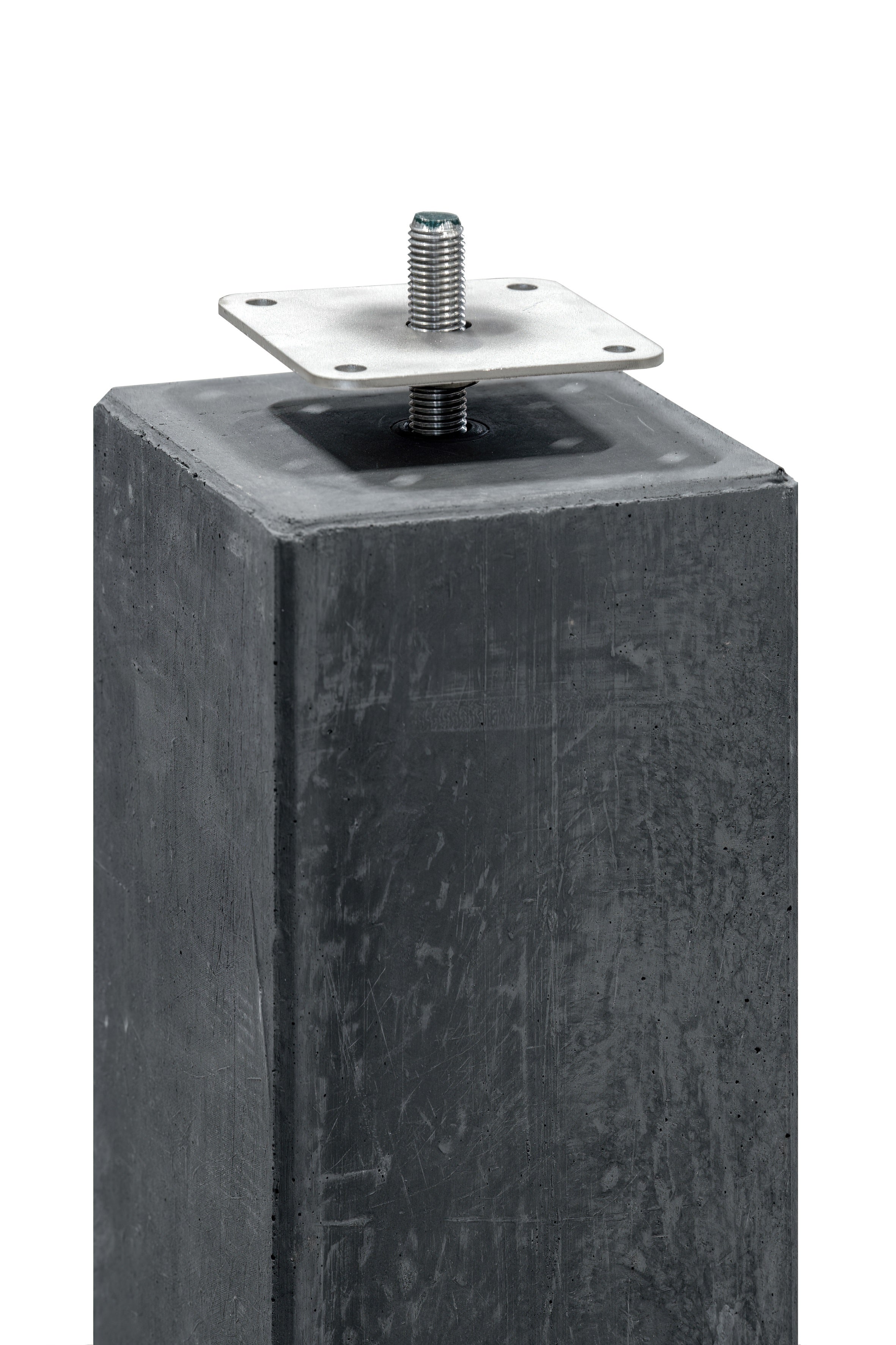 Berton© betonpoer 15,0 x 15,0 x 60,0 cm, antraciet, M16-bus, kleine velling