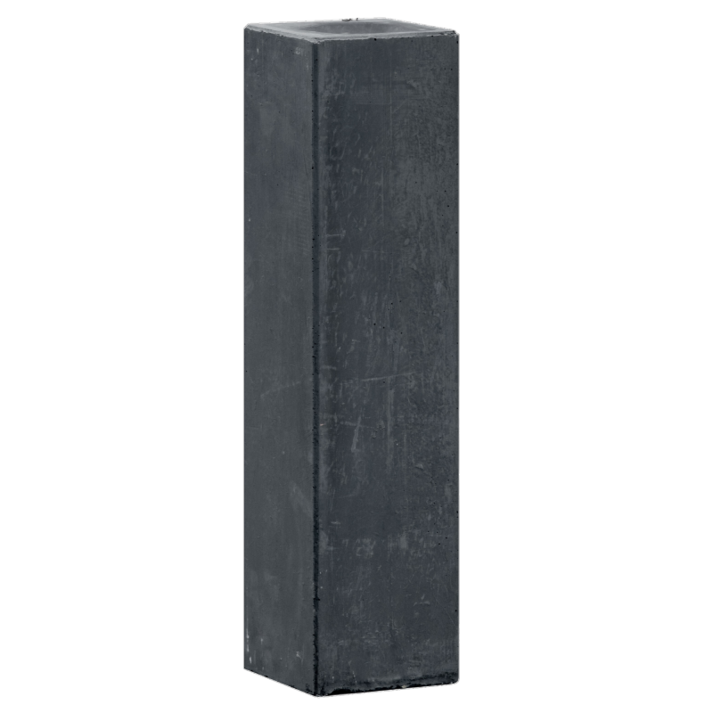 Berton© betonpoer 12,0 x 12,0 x 60,0 cm, antraciet, M16-bus, kleine velling