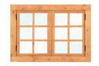 Red Class Wood uitzetraam, 6-ruits, dubbel Uitzetraam B1252 x H900 mm buitenmaat (rvs beslagset)