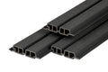 PuraTech 55 composiet dubbel profiel 3,3 x 17,0 x 290 cm, ebony black, fijne houtnerf
