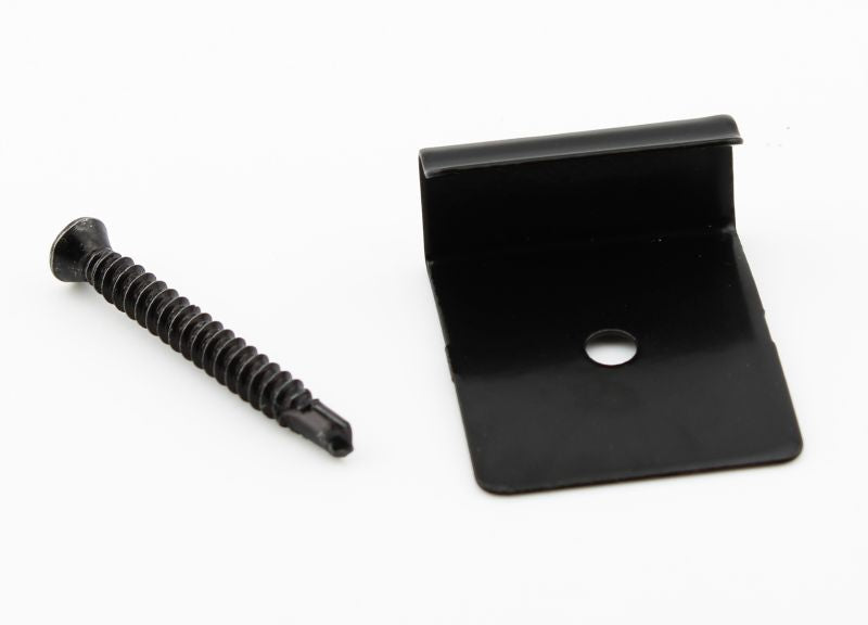 PuraFix vlonderplank beginclip RVS zwart voor blinde bevestiging - set 50 stuks