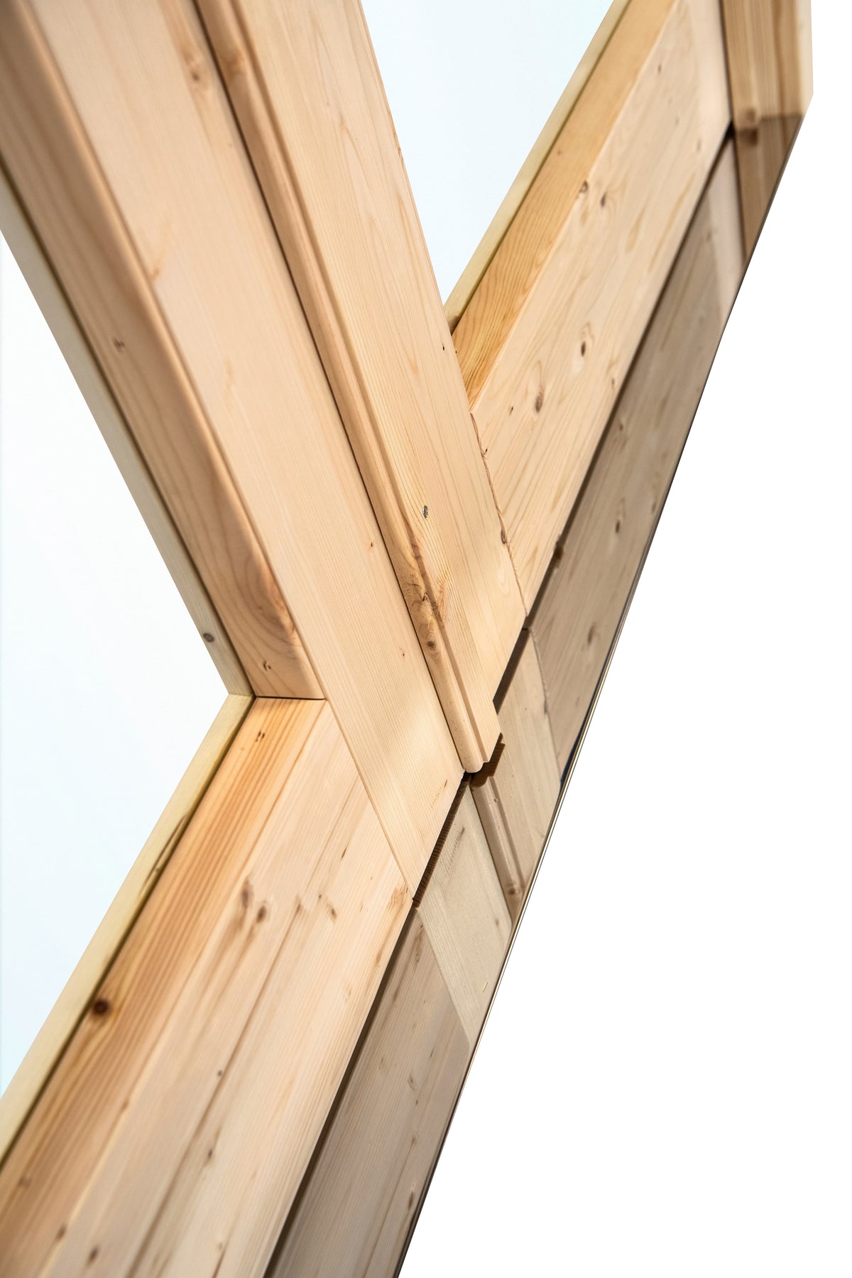 Dubbele deur+kozijn, vuren, enkel glas D1