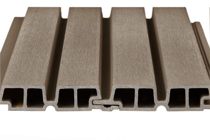 PuraTech 55 composiet dubbel profiel 3,3 x 17,0 x 290 cm, light grey, fijne houtnerf