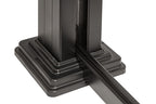 PuraFence aluminium begin- en eindprofiel (3,8 x 2,28 / 6,2 x 2,4) x 179,2 cm, zwart (incl. clips)