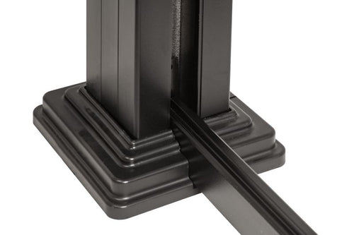 PuraFence aluminium begin- en eindprofiel (3,8 x 2,28 / 6,2 x 2,4) x 179,2 cm, zwart (incl. clips)