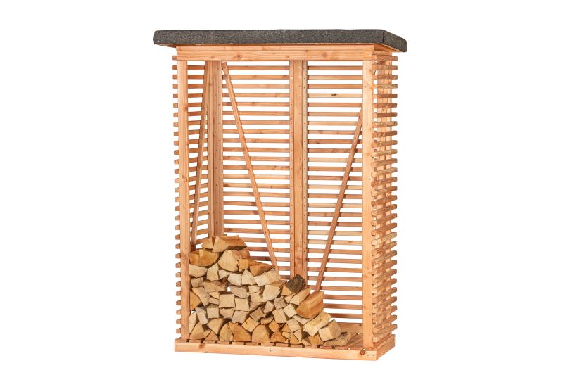 Openhaardhout berging, douglas B145 x D80 x H190 cm