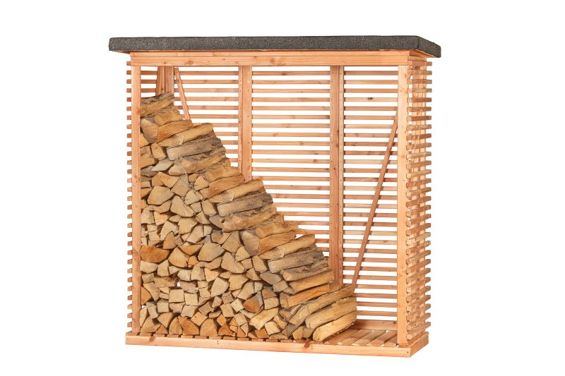 Openhaardhout berging, douglas B85 x D80 x H190 cm