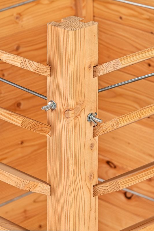 Multi plantenbak/kruidenbak, lariks B60xD60xH80 cm