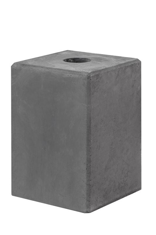 Betonsokkel Antraciet 14,0 x 14,0 x 20,0 cm Gat Ø40 mm