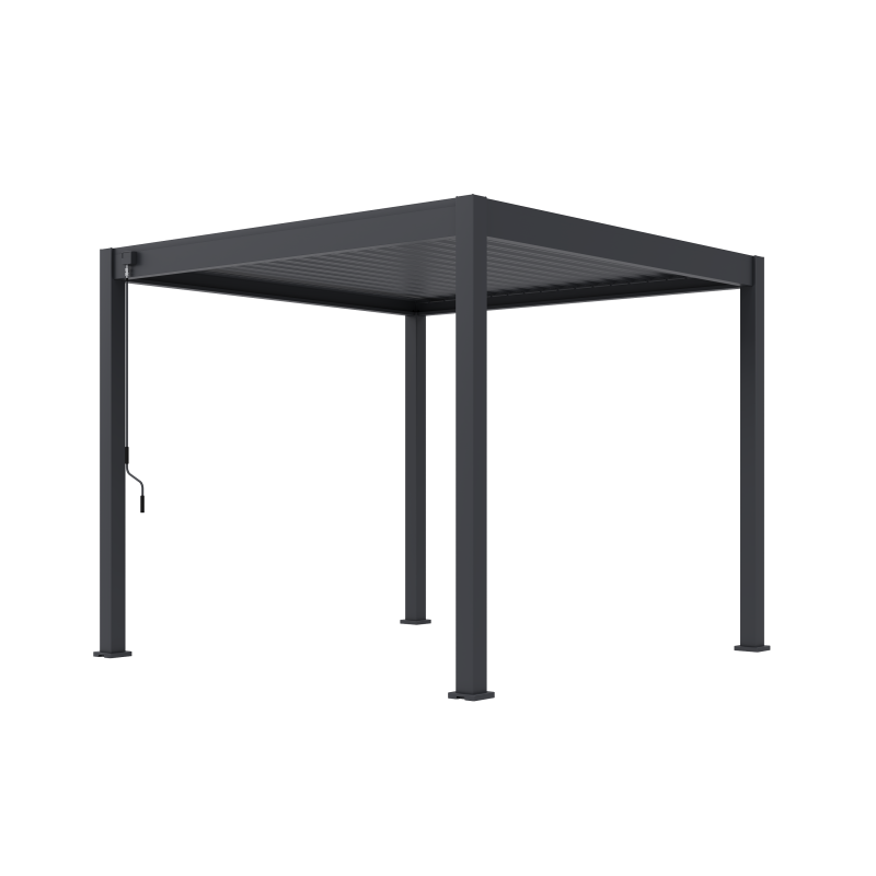 Tuindeco Advance line vrijstaande aluminium overkapping 300 x 300 x 255 cm antraciet