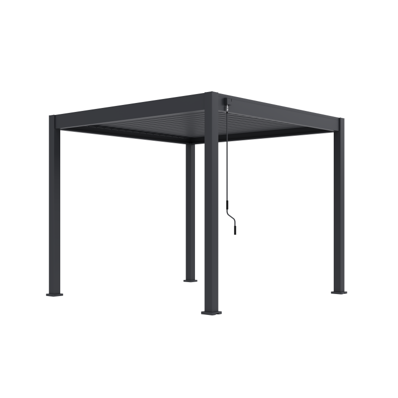 Tuindeco Advance line vrijstaande aluminium overkapping 300 x 300 x 255 cm antraciet