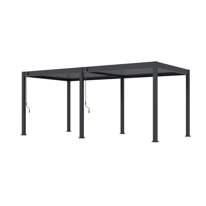 Tuindeco Advance  line vrijstaande aluminium overkapping 300 x 600 x 255 cm antraciet