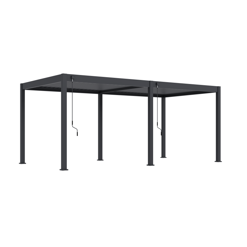 Tuindeco Advance  line vrijstaande aluminium overkapping 300 x 600 x 255 cm antraciet
