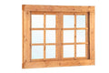 Red Class Wood uitzetraam, 6-ruits, dubbel Uitzetraam B1252 x H900 mm buitenmaat (rvs beslagset)